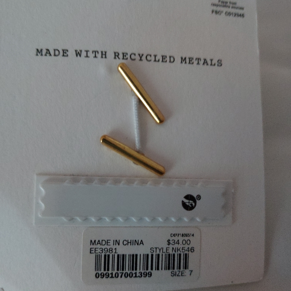 NWT Madewell Stone Collection ring & necklace set, ring sz 7 - Picture 4 of 8
